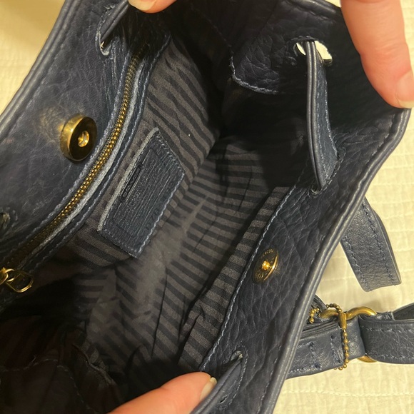 Coach Midnight Blue Leather Shoulder Bag Vintage from the 90’s - Picture 7 of 11